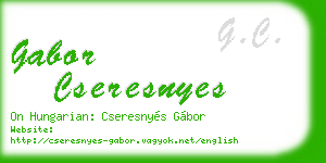 gabor cseresnyes business card