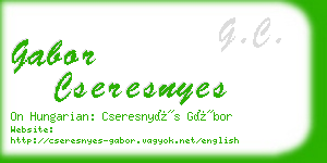 gabor cseresnyes business card